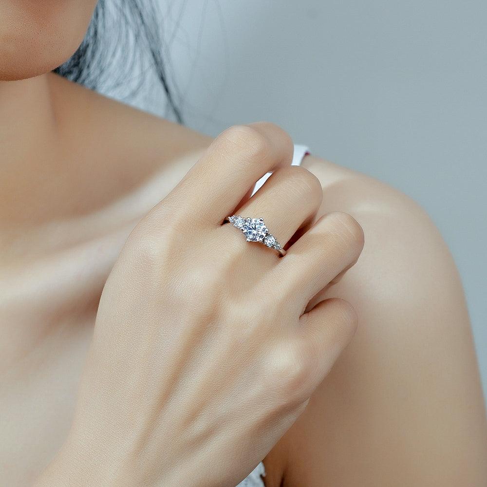 1CT Moissanite Engagement Ring - StellaJoya