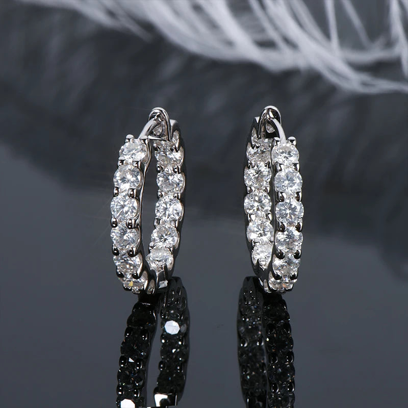 Boucles d'oreilles créoles scintillantes