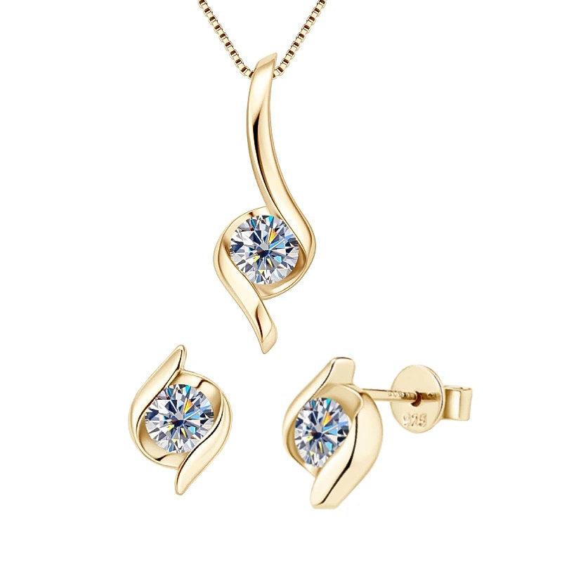 Twisted Moissanite Jewelry Set