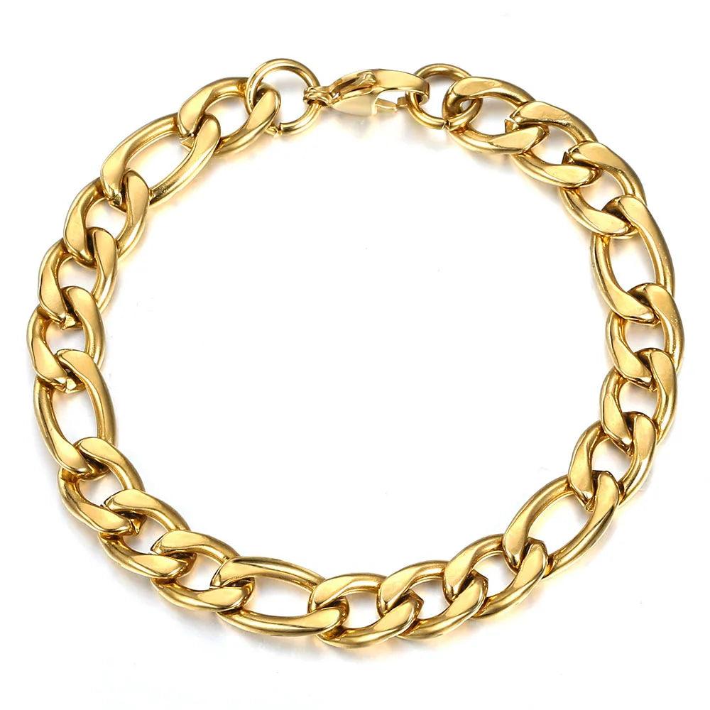 Men's Gold Silver Color Bracelet Link - StellaJoya