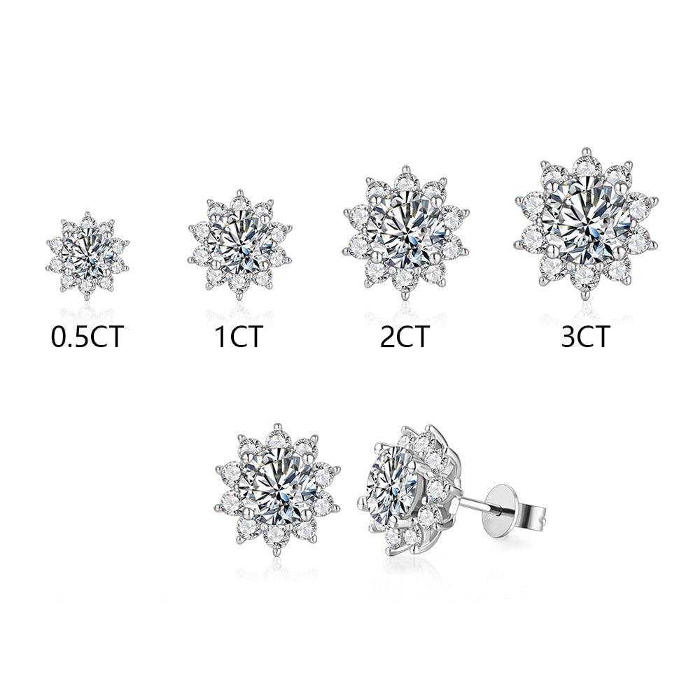 Snowflake Stud Earrings - StellaJoya