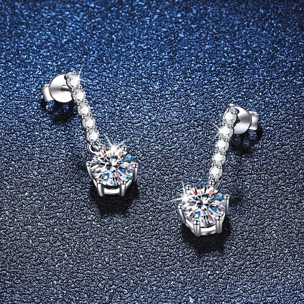 Sparkling Moissanite Stud Earrings - StellaJoya