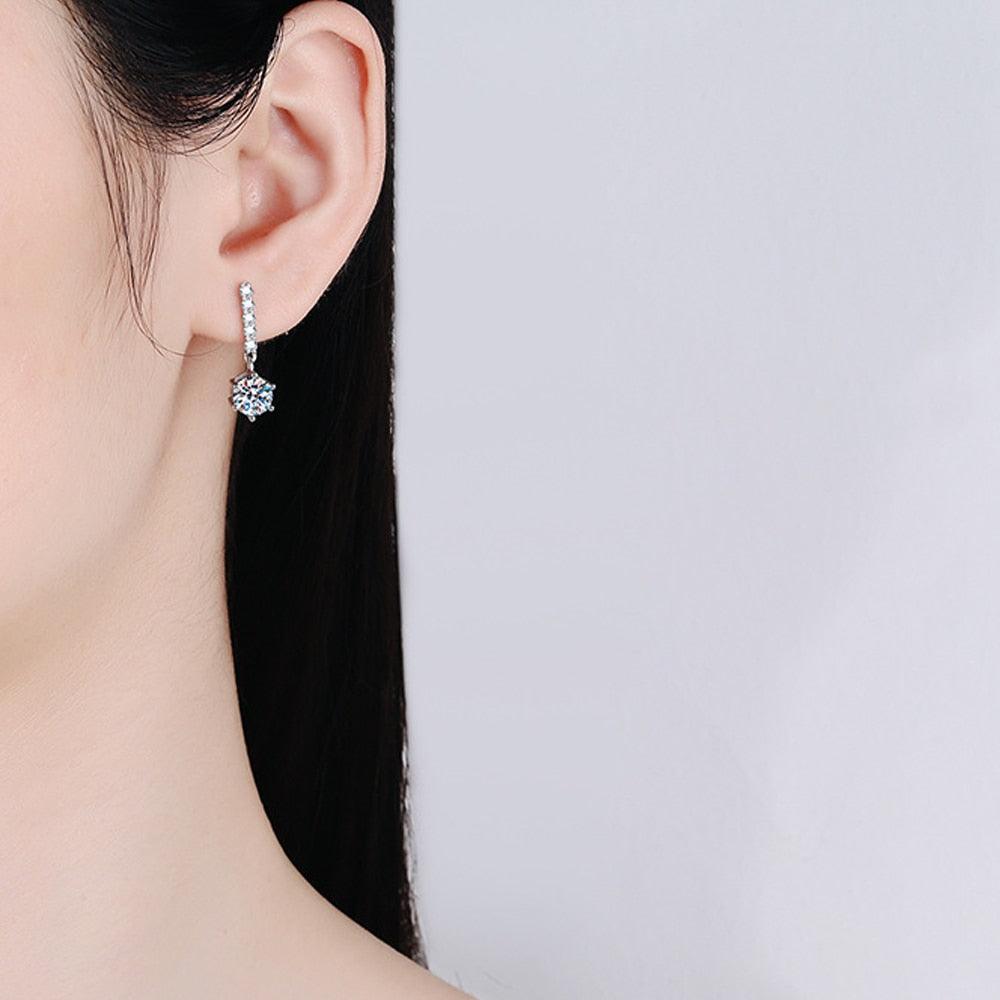 Sparkling Moissanite Stud Earrings - StellaJoya