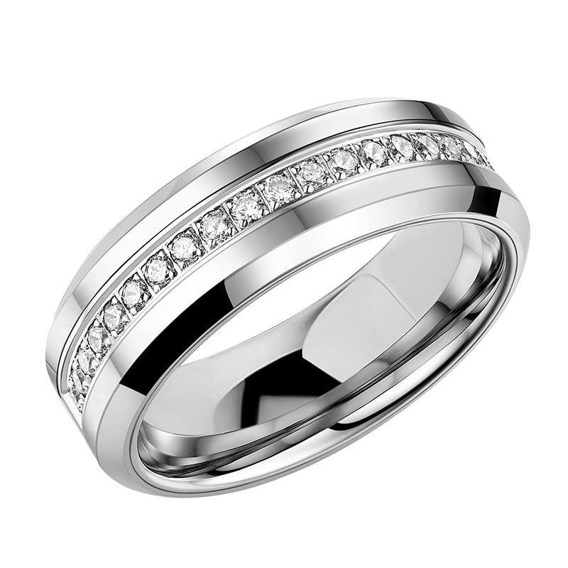 Men's Tungsten Carbide Wedding Ring - StellaJoya
