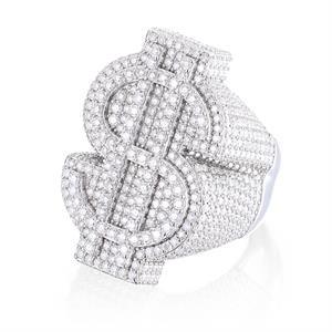 Trendy Iced Dollar Ring - StellaJoya